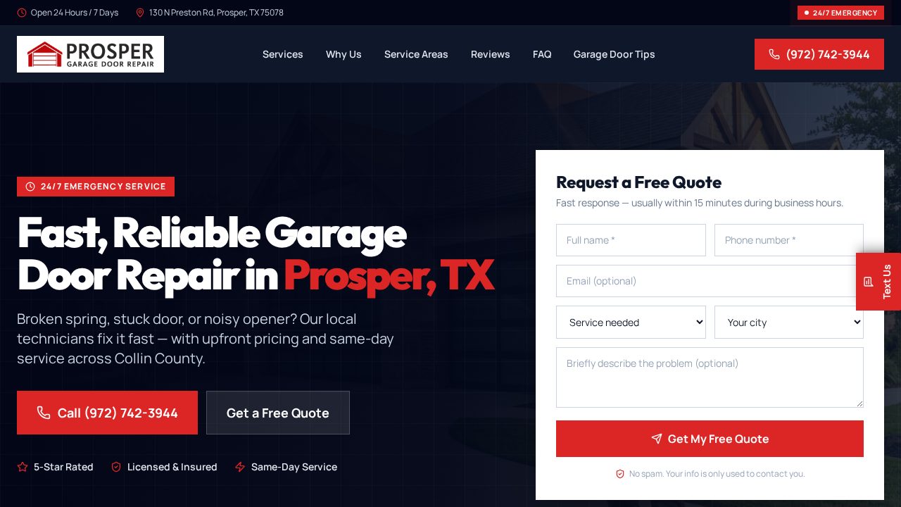 Prosper Garage Door Repair screenshot