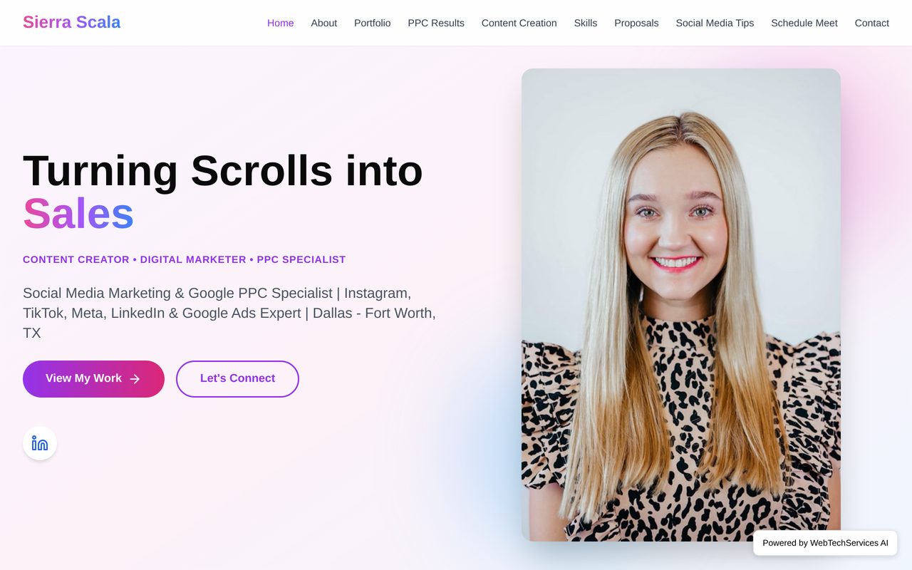 SierraScala.com screenshot